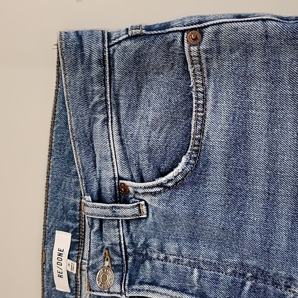 Redone 90s high rise ankle crop distressed jeans - Picture 14 of 15